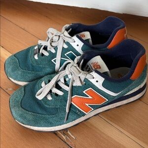 New Balance 574 Teal and Orange 7.5